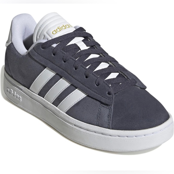 Adidas Grand Court Alpha Cloudfoam Retro Women's Low Top Shoes Sneaker Dark Navy - Picture 3 of 6